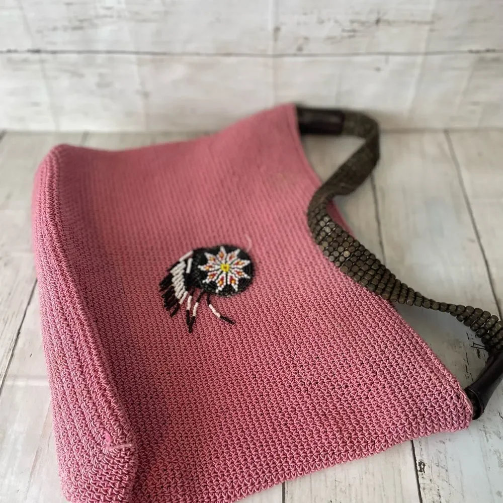 Pink Crochet Shoulder Bag - Picture 11 of 11